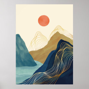 Berglandschaft Poster