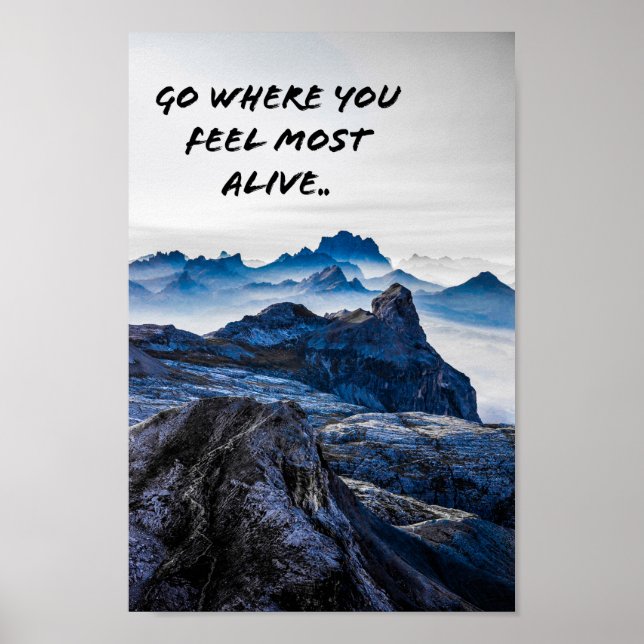 Berglandschaft Poster (Vorne)