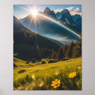 Berglandschaft Poster