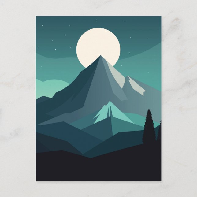 Berglandschaft Postkarte (Vorderseite)