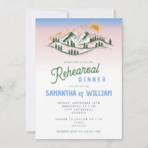 Berglandschaft Rustikales Abendessen mit grüner Pr