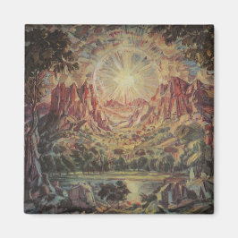 Berglandschaft (von Konstantin Bogaevsky) Magnet