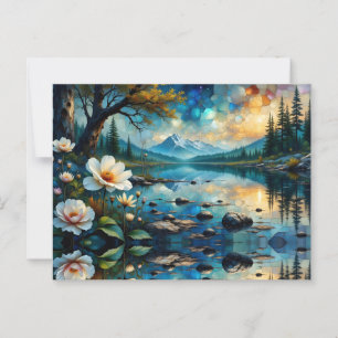 Berglandschaft Wasser Reflektion Postkarte