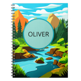Berglandschaftsbuch, Oliver Adventure Notizbuch Notizblock