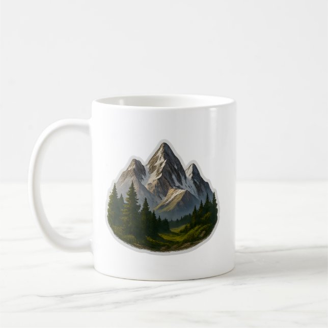 Berglandschaftsdesign Kaffeetasse (Links)