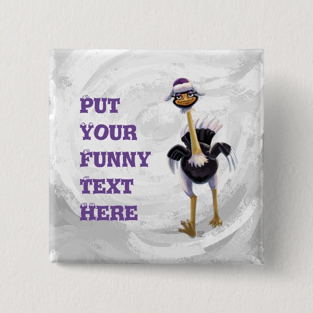 Berglauf aus Strauß Button (Vorderseite)