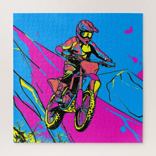 Berglauf - Motocross Puzzle (Vertikal)