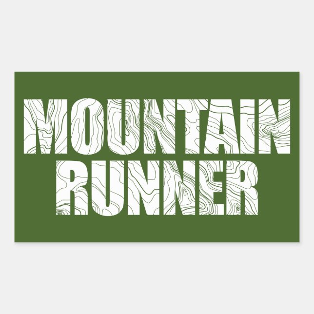 Bergläufer Rechteckiger Aufkleber (Vorderseite)