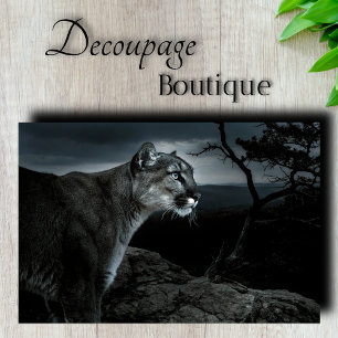Berglöwe-Dekoupage Seidenpapier
