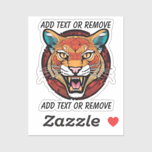 Berglöwe Puma Schule Maskottchen anpassen Auto Aufkleber