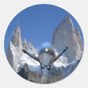 Bergluft Runder Aufkleber