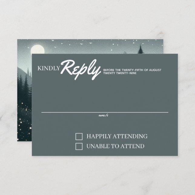 Bergmagie RSVP Karte (Vorne/Hinten)