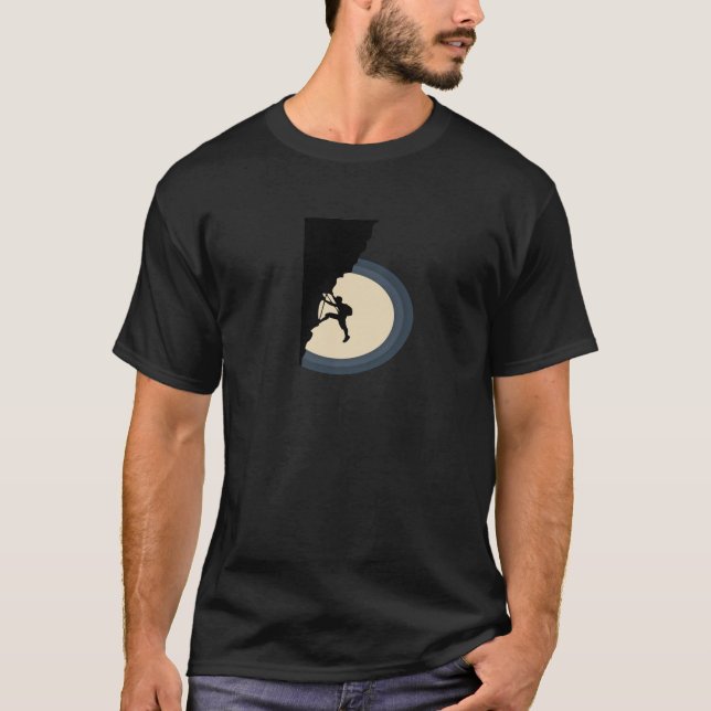 Bergmann bei nachts Silhouette T-Shirt (Vorderseite)