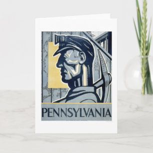 Bergmann in Pennsylvania WPA 1937 Karte