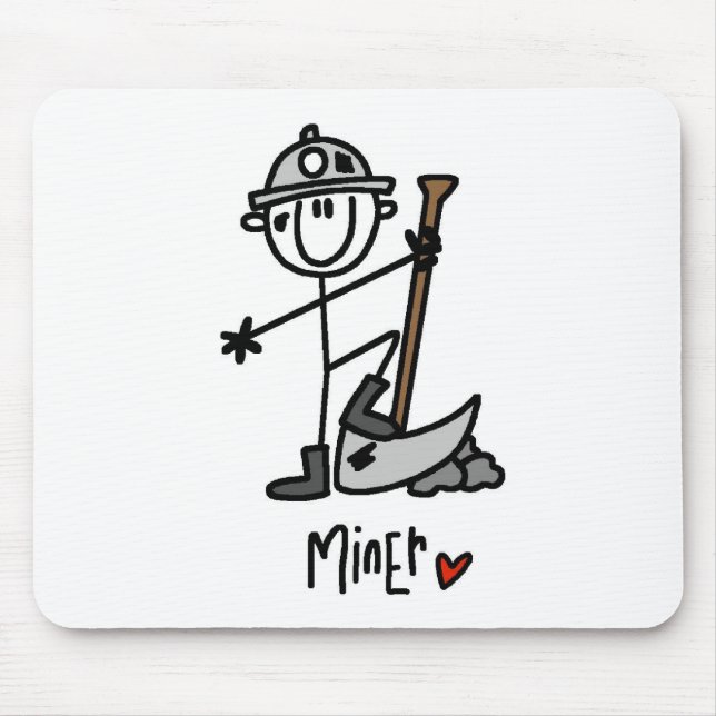 Bergmann-Strichmännchen Mousepad (Vorne)