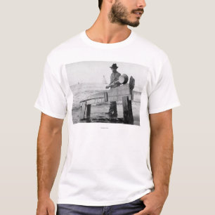 Bergmann-waschendes Gold in Alaska-Fotografie T-Shirt