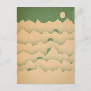 Bergmondaufgang Postkarte