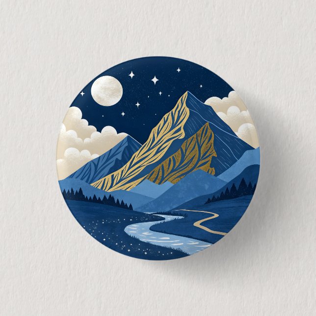 Bergmondlicht Button (Vorderseite)