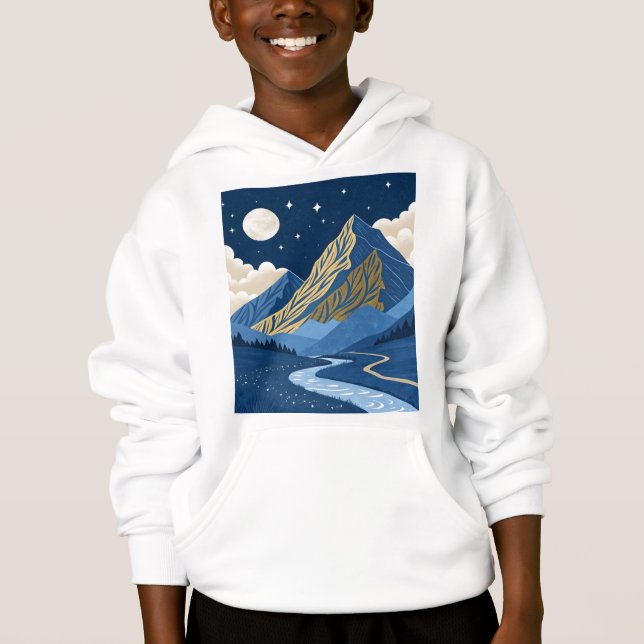 Bergmondlicht Hoodie (Vorderseite)