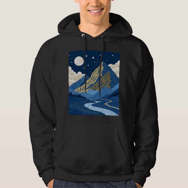 Bergmondlicht Hoodie (Vorderseite)