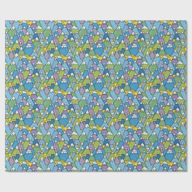 Bergmuster Geschenkpapier (Flach)