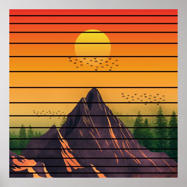 BERGNATURSCHUTZ VINTAGER SONNENSCHIRM POSTER (Vorne)