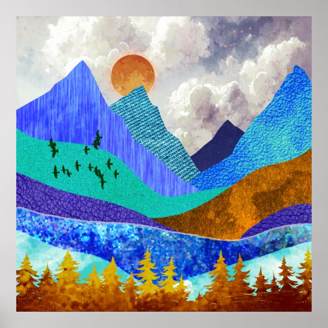 Bergpanorama Poster (Vorne)