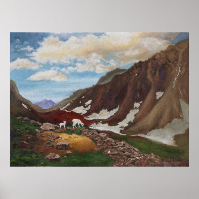 Bergpass im Fernen Norden Poster (Vorne)
