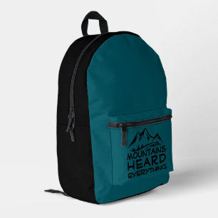 Bergpfad Humor schwarzer blauer Rucksack
