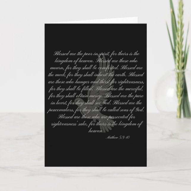 Bergpredigt Die Seligpreisungen Matthäus 5_3-10  Karte (Vorderseite)