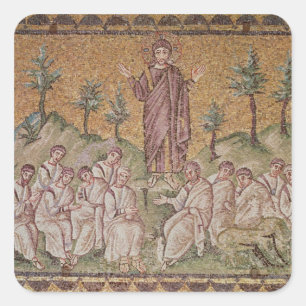 Bergpredigt Quadratischer Aufkleber