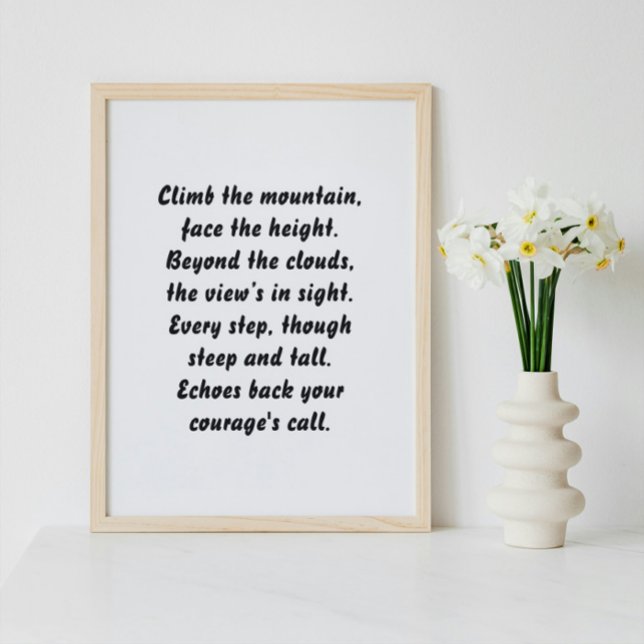 Berg's Call Inspiration Mini Gedicht Poster (Von Creator hochgeladen)