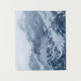 Bergschnee und Nebel Wandteppich