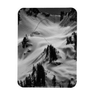 Bergschneeweg Flexibles Foto Magnet