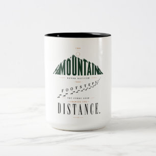 Bergschritte Distanz Zitat Zweifarbige Tasse