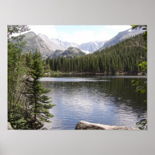 Bergsee am Rocky Mountain Nationalpark Poster