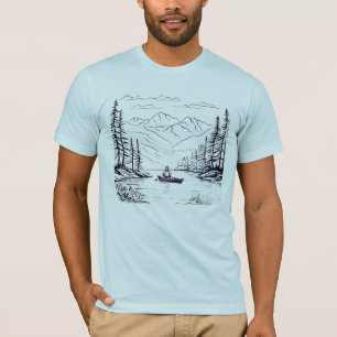 Bergsee-Fischer – Friedliches Outdoor-Konzept T-Shirt