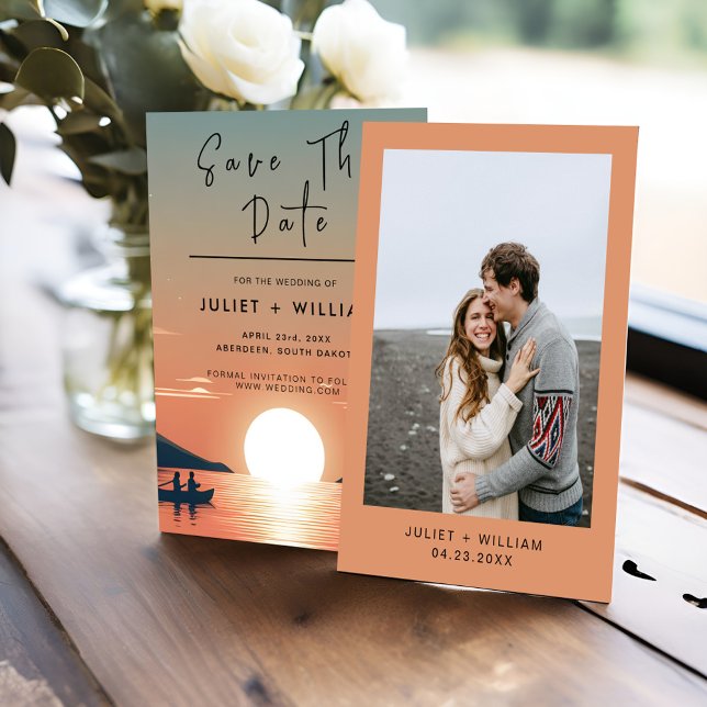 Bergsee Forest Outdoor Lake Wedding Save The Date (Von Creator hochgeladen)