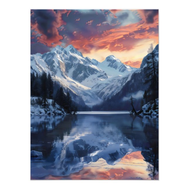 Bergsee Fotodruck (Vorne)