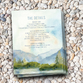 Bergsee Hochzeit Details Wasserfarbe Begleitkarte