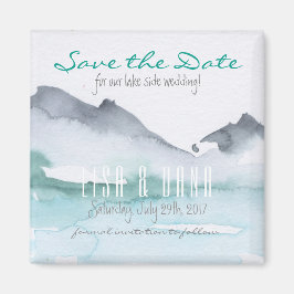 Bergsee Hochzeit retten Date Square Magnet