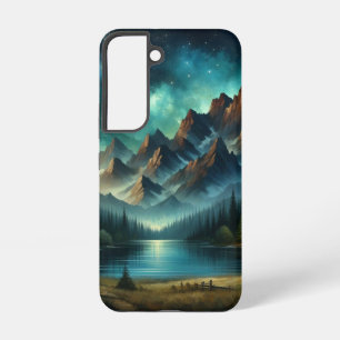 Bergsee/Hütte unter den Sternen Samsung Galaxy Hülle