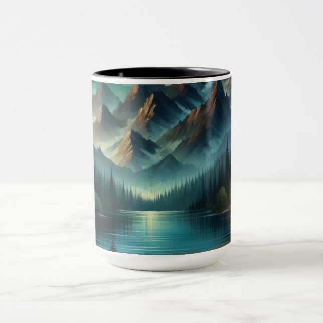 Bergsee/Hütte unter den Sternen Tasse (Zentrum)