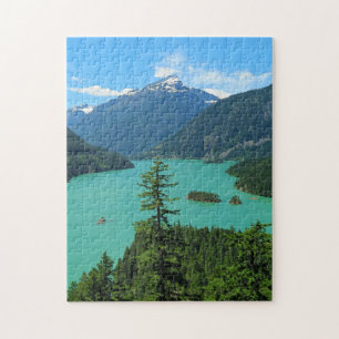 Bergsee-Landschaft im Norden Cascades WA Puzzle