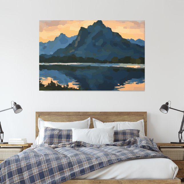 Bergsee Landschaft Leinwanddruck (Insitu (Schlafzimmer))