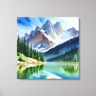 Bergsee Landschaft Leinwanddruck