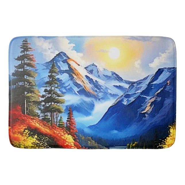 Bergsee: Landschaftliche Sicht Badematte (Vorderseite)