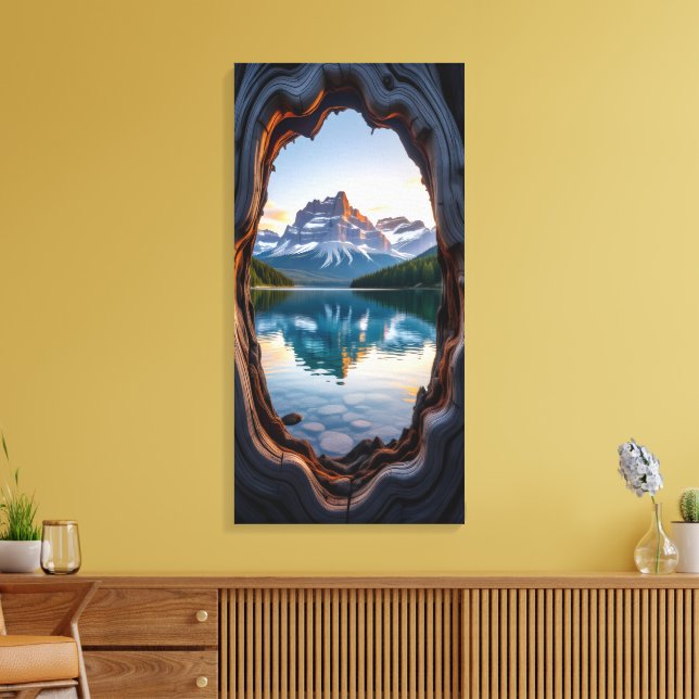 Bergsee Leinwanddruck (Insitu (Wohnzimmer))