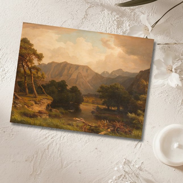 Bergsee mit Herons - Heinrich Funk Postkarte (Von Creator hochgeladen)
