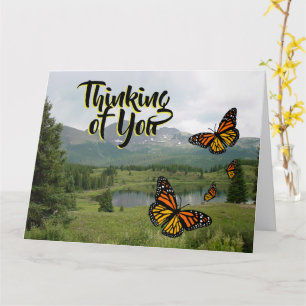 Bergsee Monarch Schmetterlinge Denkkarte Karte